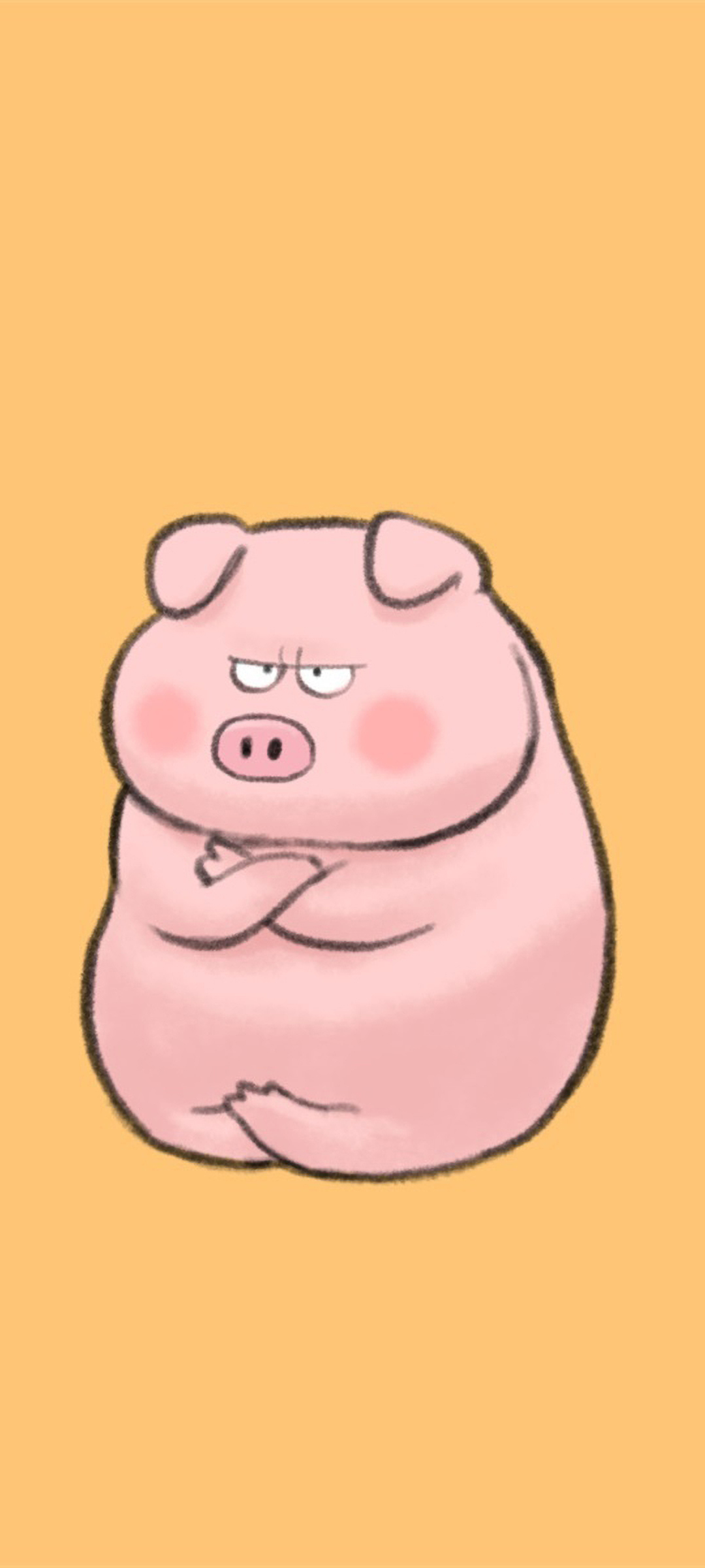 可爱搞笑小猪表情手机壁纸