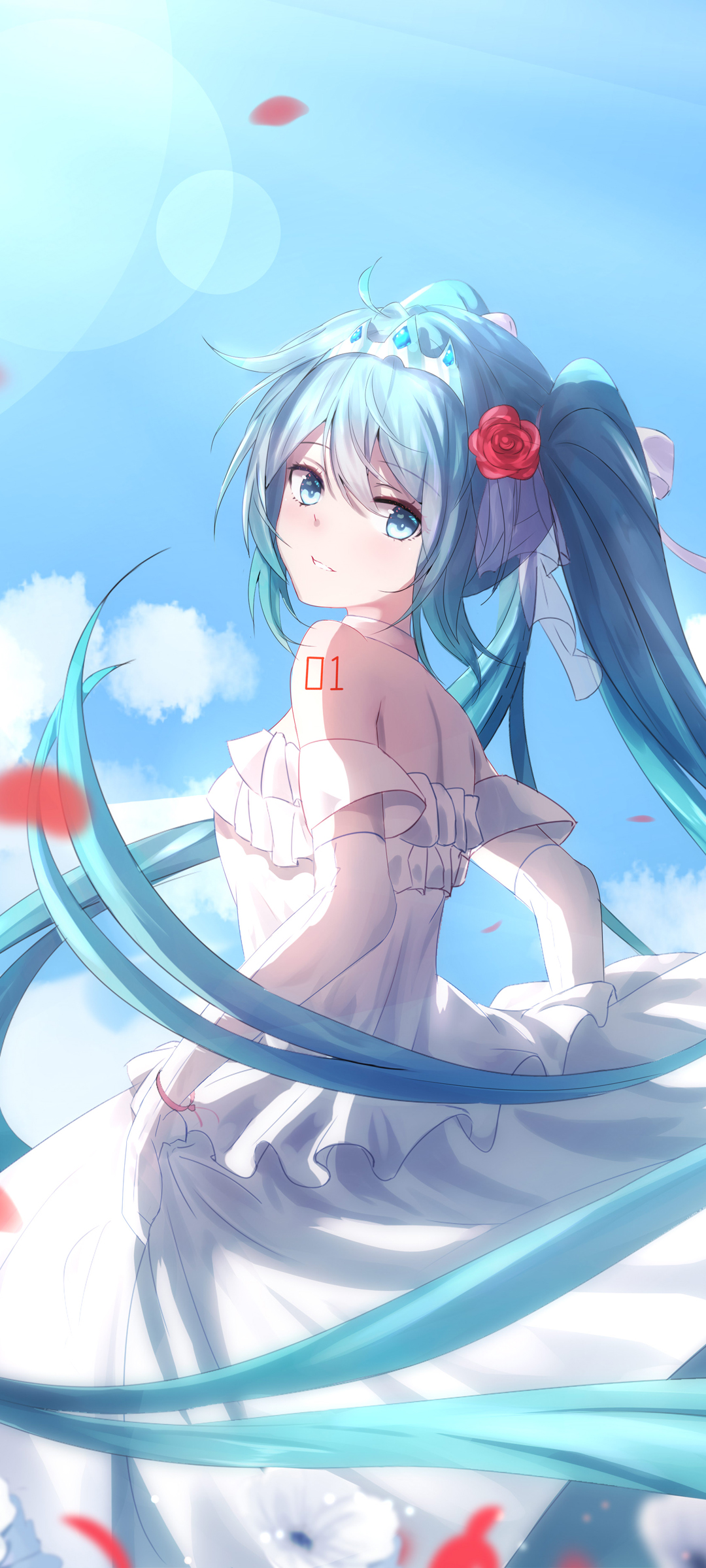 初音未来回眸瞬间，精选动漫手机壁纸免费下载