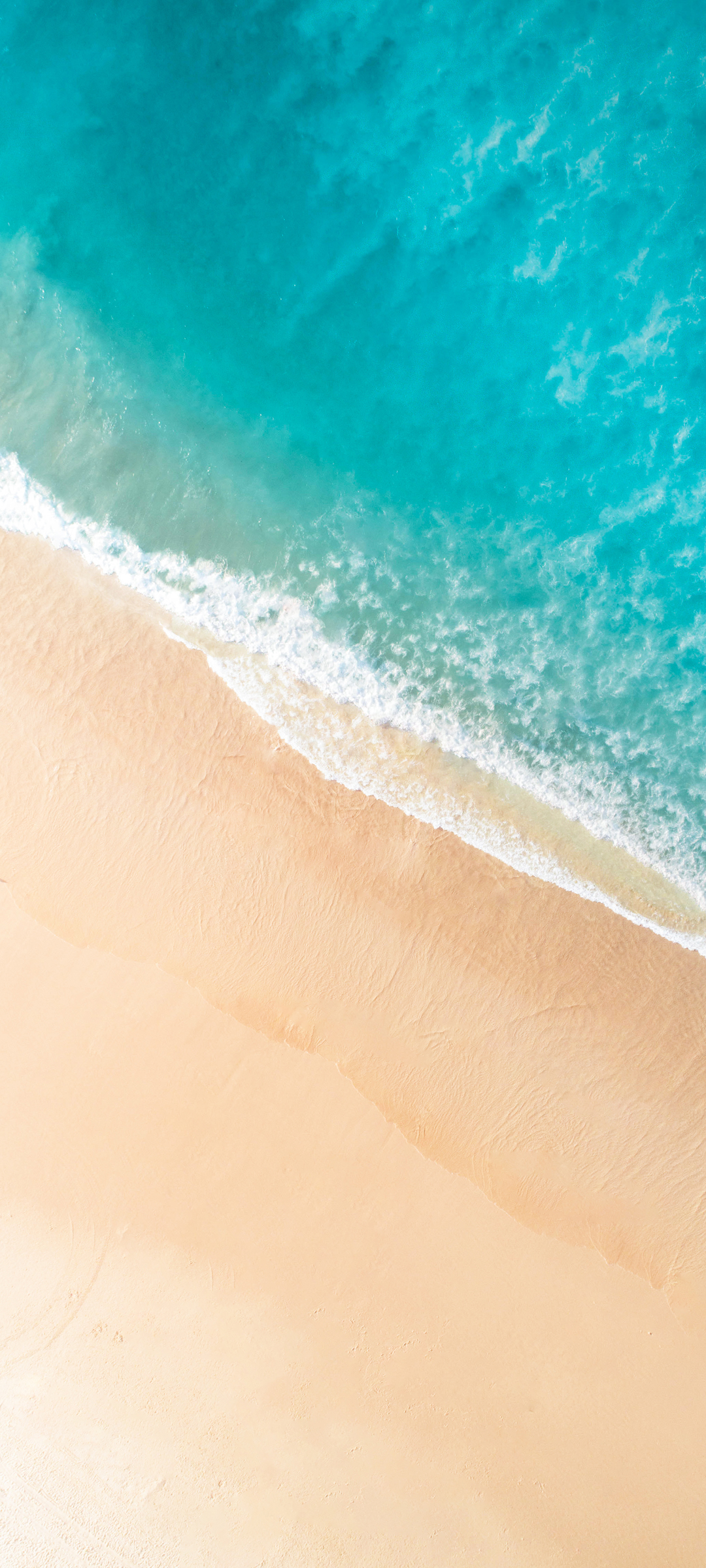 蓝色大海 沙滩 风景 全屏手机壁纸