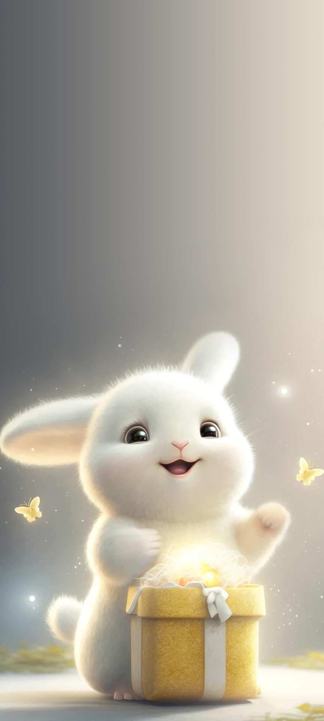 可爱 小白兔子 福兔 手机 壁纸