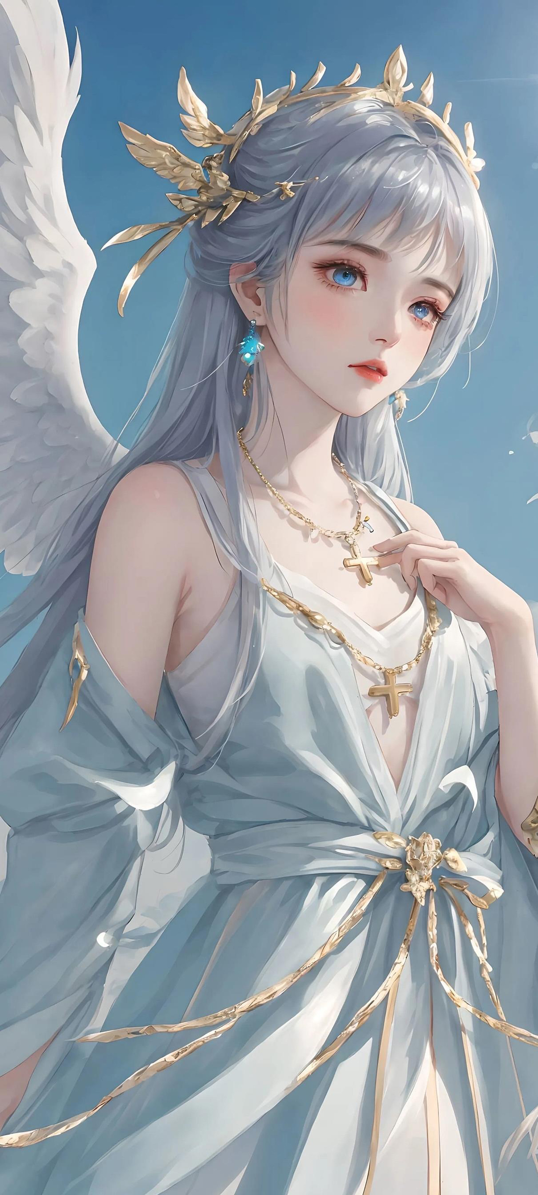 漂亮动漫女神天使翅膀手机壁纸