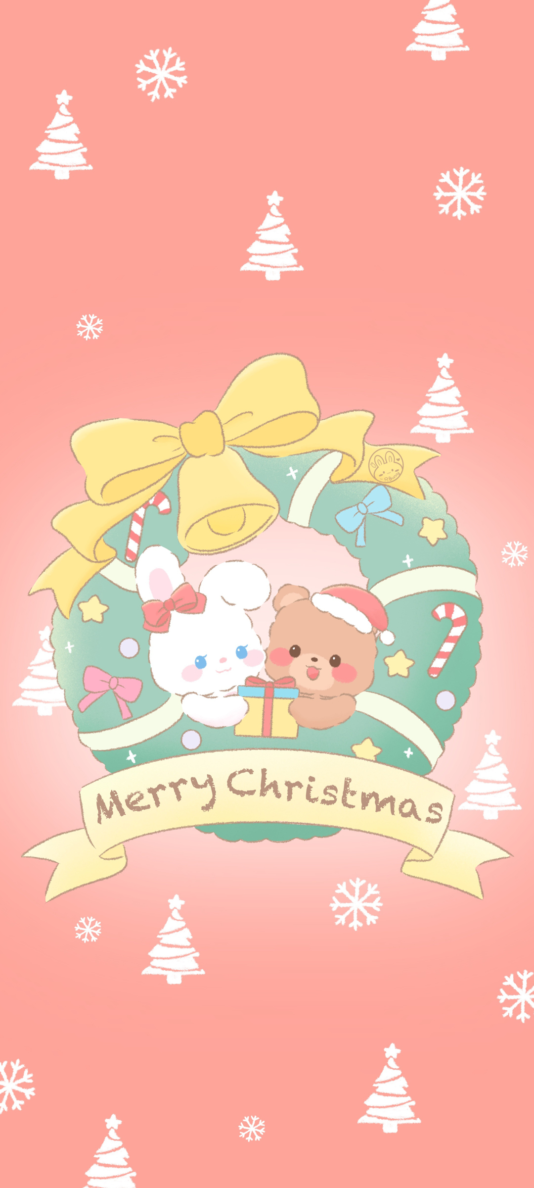 圣诞节可爱礼物 卡通  手机壁纸