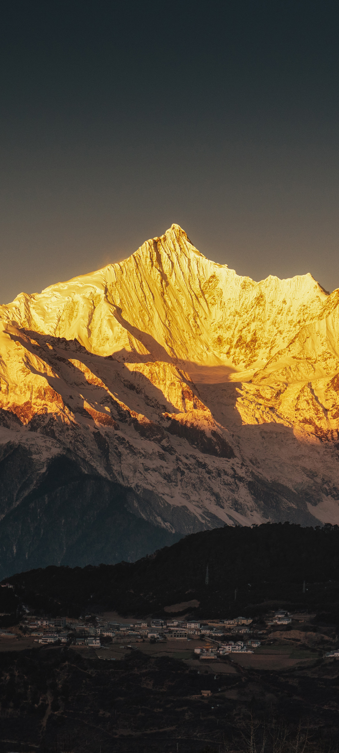 日落金山美景，免费手机壁纸下载，尽享自然风光