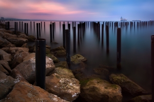 走向海洋 早晨 地平线 日出 3840x2160海边风景壁纸