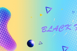 流体渐变黑色星期五banner