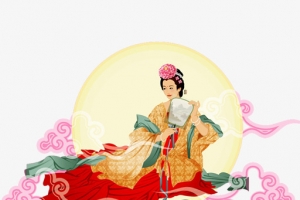 中秋节人物美女月亮中国风