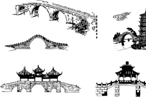 墨绘制出的古建筑