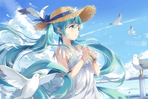 初音未来漂流瓶4k动漫壁纸