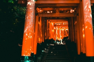  torii gate 日本 楼梯 4k壁纸 3840x2160