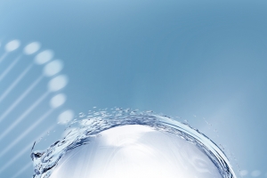 蓝色水圈面膜补水产品广告海报背景素材