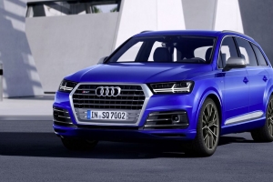 奥迪sq7 tdi 奥迪 蓝色 汽车 4k壁纸 3840x2160