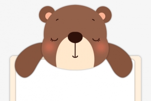 卡通睡觉小熊可爱边框