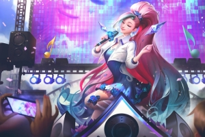 lol英雄联盟星籁歌姬 KDA ALL OUT 萨勒芬妮4k壁纸3840x2160