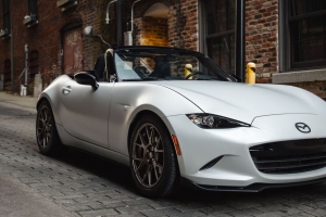  mazda mx-5 mazda 汽车 白色 车轮 4k壁纸 3840x2160