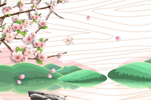 桃花节惊蛰文艺纹理梦幻粉banner