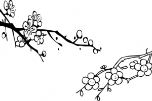 2款简笔梅花矢量图片