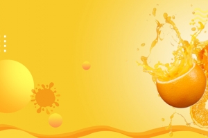 夏季橙汁饮料促销海报背景