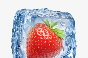 冰冻新鲜草莓