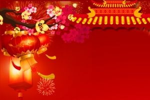 新年开门红中国风红色banner