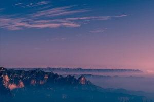 蓝色大气天空美景摄影背景