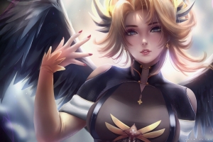 守望先锋Mercy美女天使4k壁纸