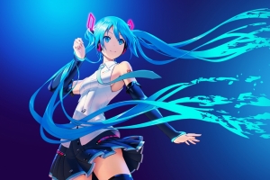 初音未来 蓝色头发动漫女生4K壁纸