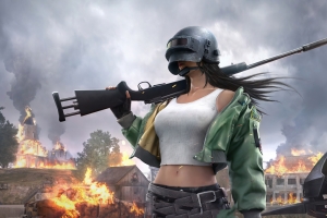 绝地求生 吃鸡Pubg头盔女孩4k游戏壁纸