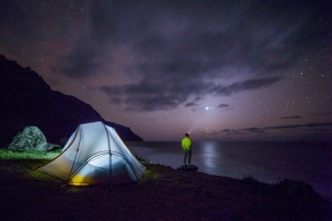 夜 星星 银河 露营 荒野 海洋 图片