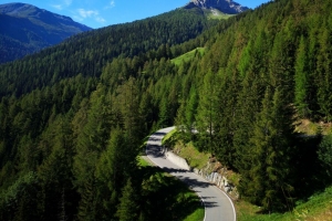 道路 弯道 森林 山脉 风景 4k壁纸 3840x2160