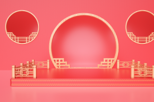 国潮，C4D，微场景，中国风