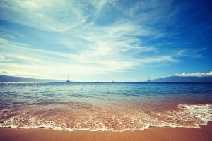 夏日海滩 . 海面 . 海水