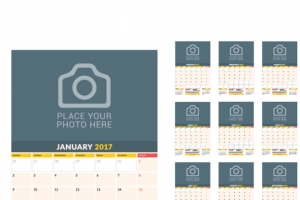 2017年日历模板矢量图
