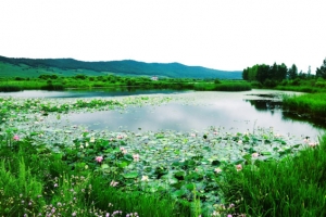 唯美镜泊湖景色