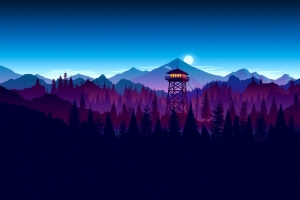 看火人 夜间 Firewatch Mod Night 4k壁纸3840x2160