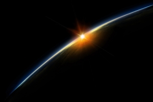 大气星球日出背景图