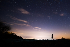 星空 一个人3440x1440风景壁纸