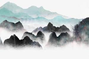 中国风高清手绘水墨风景