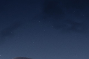 苹果MacOS Mojave 黑夜沙漠风景1125x2438手机壁纸