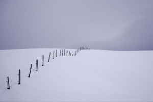 雪 田野 围栏 极简主义 白色 4k壁纸 3840x2160