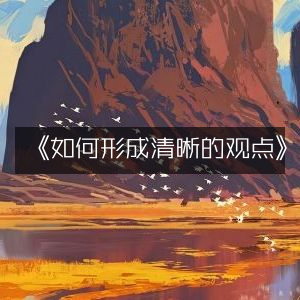 《打造清晰观点的有效方法》| 个人能力提升必读书籍