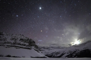 浪漫星空雪地主图背景素材