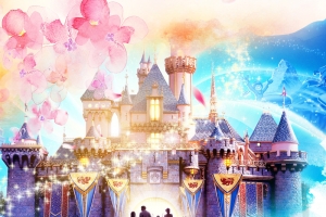 迪士尼旅行主题海报背景
