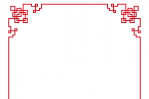 红色春节边框装饰矢量图