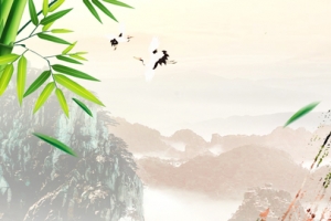 中国风山水暖冬火锅电商banner