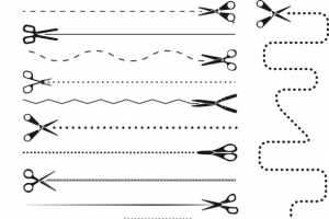 虚线分割线剪子装饰