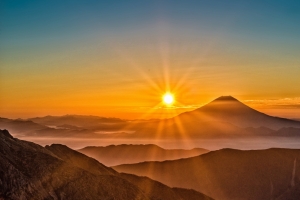 富士山日出风景4k壁纸