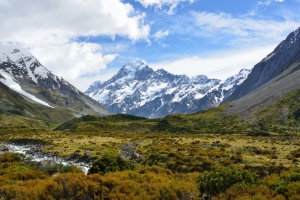 库克山 新西兰 高山 天空 云 南阿尔卑斯山 4K风景壁纸