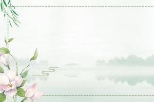 浅色绿色古风茉莉花茶banner