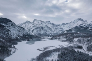 阿布西 奥地利 山脉 冬天 雪 湖泊 4k壁纸 3840x2160