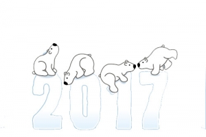 2017数字上的北极熊图片